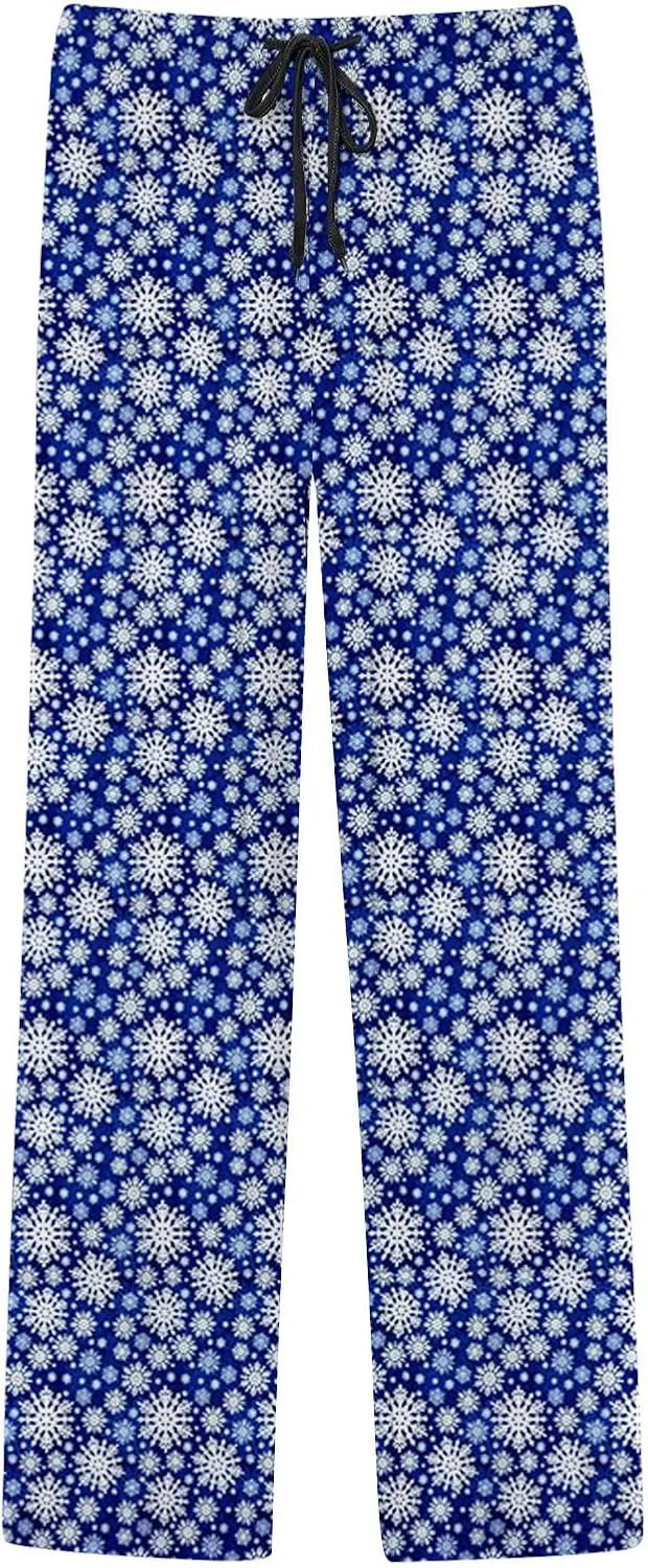 LCMTWX Mens Sleep Pants Casual Pants Pajama Pants with Drawstring and Pockets Unisex Sleepwear Bottom Men's Athletic Pants