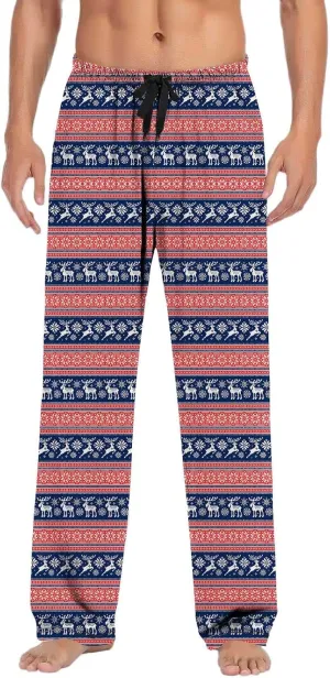 LCMTWX Mens Sleep Pants Casual Pants Pajama Pants with Drawstring and Pockets Unisex Sleepwear Bottom Men's Athletic Pants