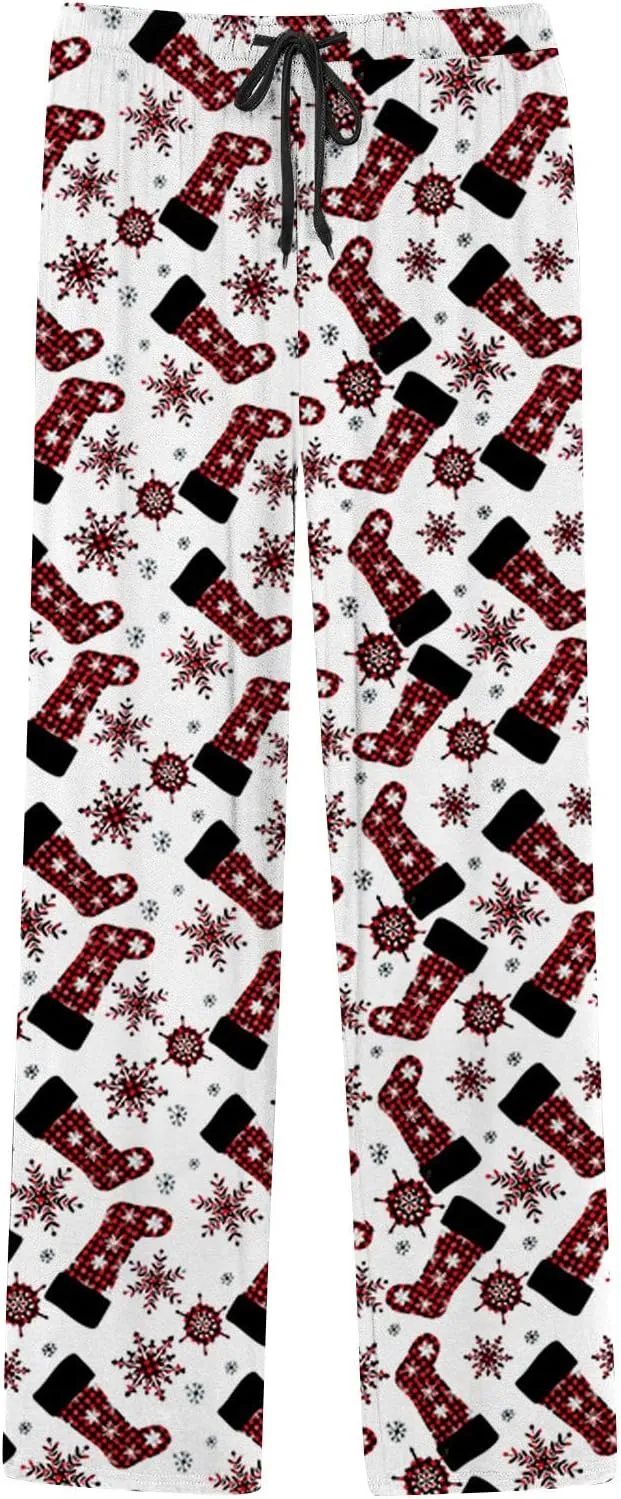 LCMTWX Mens Sleep Pants Casual Pants Pajama Pants with Drawstring and Pockets Unisex Sleepwear Bottom Men's Athletic Pants