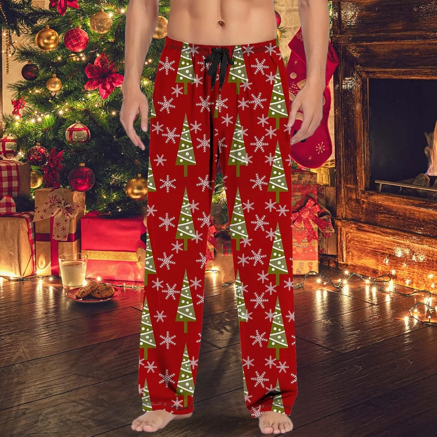 LCMTWX Pajama Bottoms for Men Women Pajama Pants with Drawstring and Pockets Sleep Bottoms Pajamas with Pockets Big and