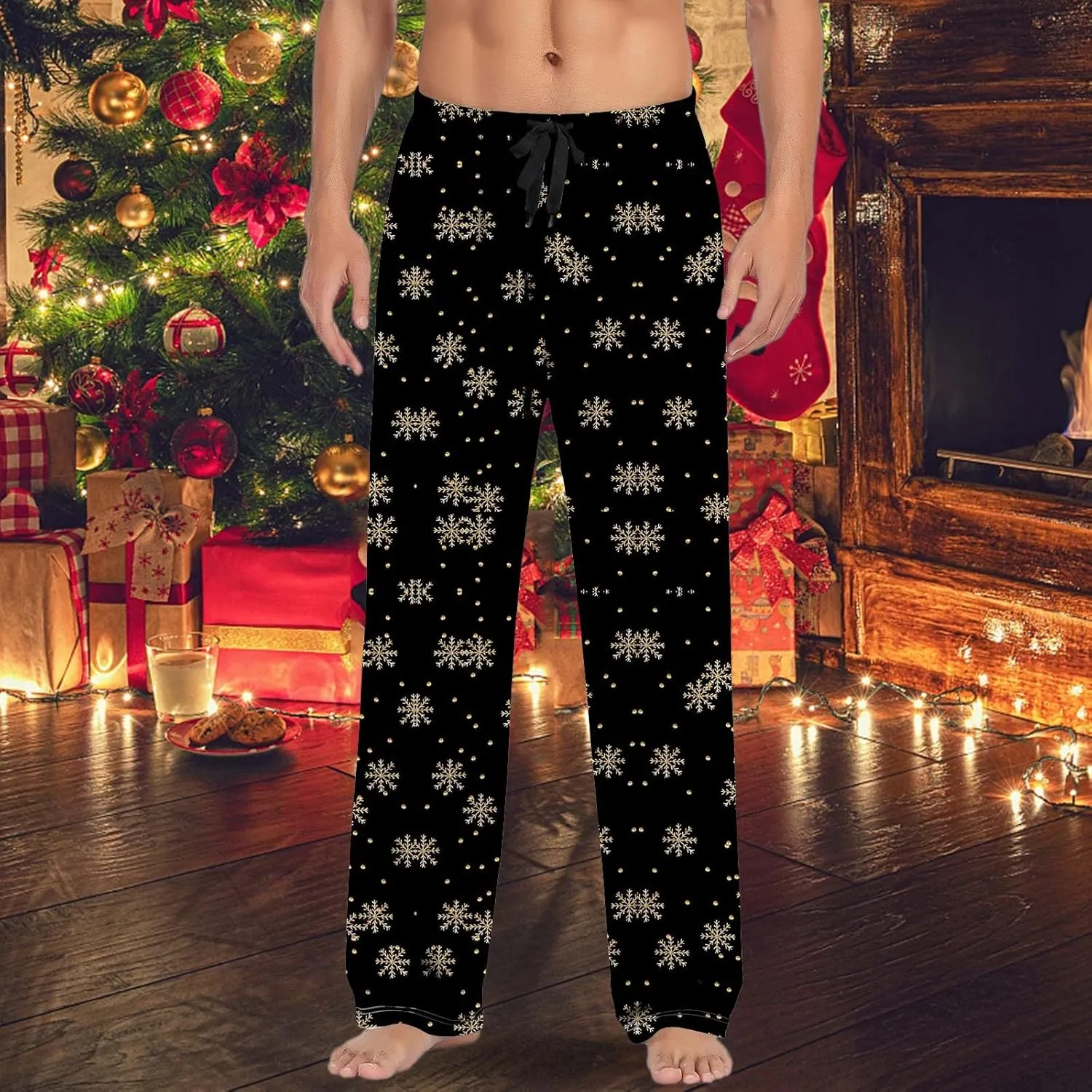 LCMTWX Pajama Bottoms for Men Women Pajama Pants with Drawstring and Pockets Sleep Bottoms Pajamas with Pockets Big and