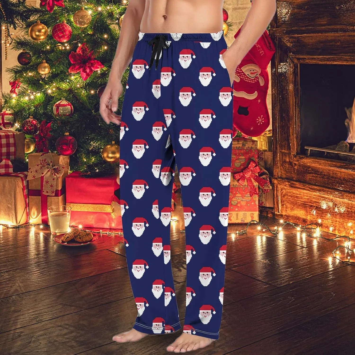 LCMTWX Pajama Bottoms for Men Women Pajama Pants with Drawstring and Pockets Sleep Bottoms Pajamas with Pockets Big and
