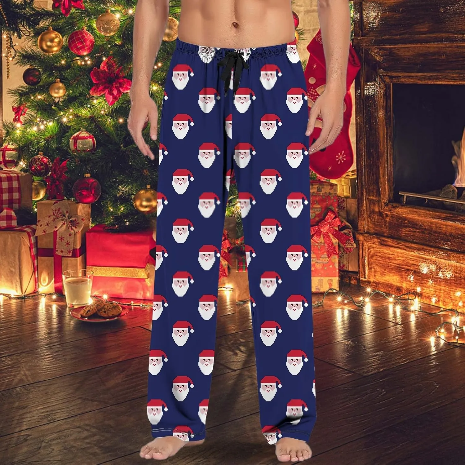 LCMTWX Pajama Bottoms for Men Women Pajama Pants with Drawstring and Pockets Sleep Bottoms Pajamas with Pockets Big and