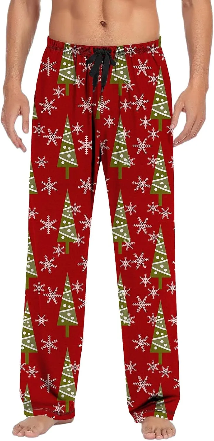 LCMTWX Pajama Bottoms for Men Women Pajama Pants with Drawstring and Pockets Sleep Bottoms Pajamas with Pockets Big and