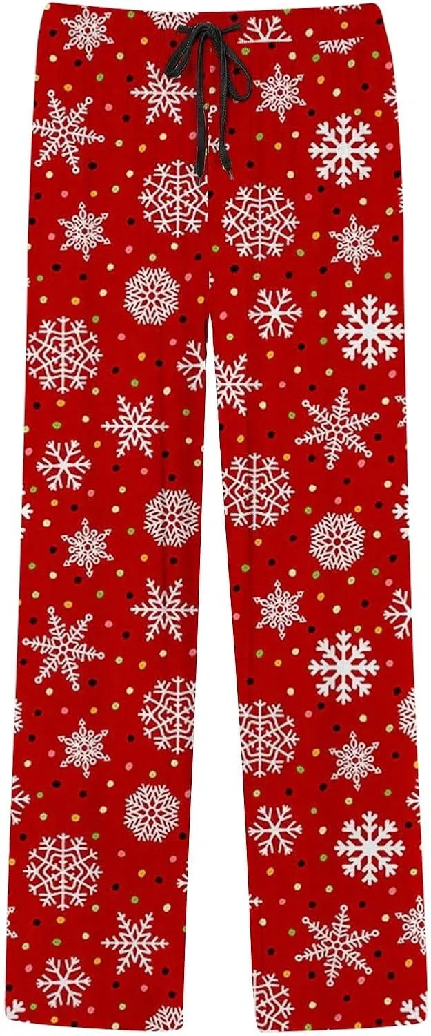 LCMTWX Pants for Men Pajama Pants with Drawstring and Pockets Men's Pajama Bottoms Men Pj Pants Flannel Pajama Halloween