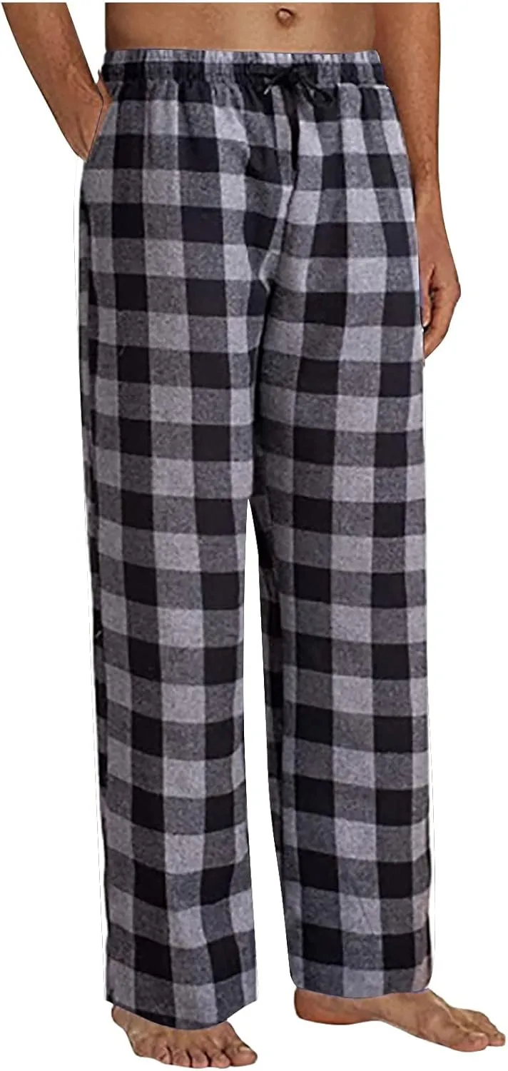 LCMTWX Pants for Men Pajama Pants with Drawstring and Pockets Men's Pajama Bottoms Men Pj Pants Flannel Pajama Halloween