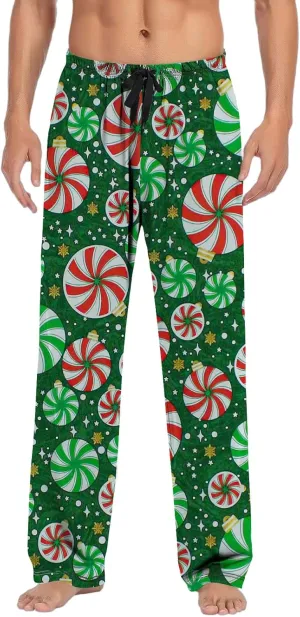 LCMTWX Pants for Men Pajama Pants with Drawstring and Pockets Men's Pajama Bottoms Men Pj Pants Flannel Pajama Halloween