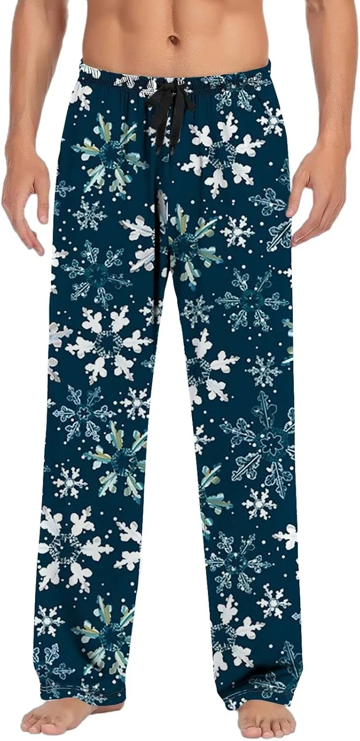 LCMTWX Pants for Men Pajama Pants with Drawstring and Pockets Men's Pajama Bottoms Men Pj Pants Flannel Pajama Halloween