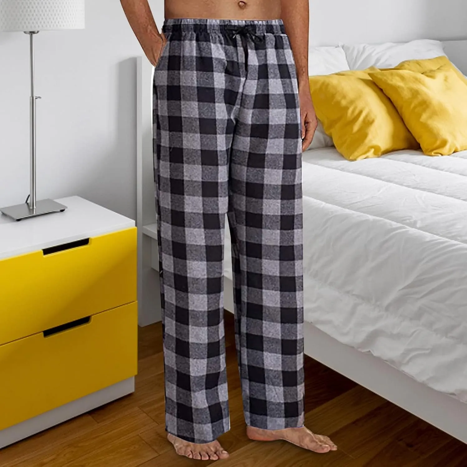 LCMTWX Pants for Men Pajama Pants with Drawstring and Pockets Men's Pajama Bottoms Men Pj Pants Flannel Pajama Halloween