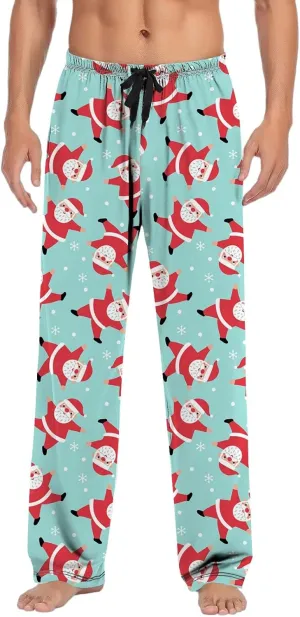 LCMTWX Pj Pants Casual Pants Pajama Pants with Drawstring and Pockets Men's Pants Christmas Pj Pants Mens Christmas Pajama