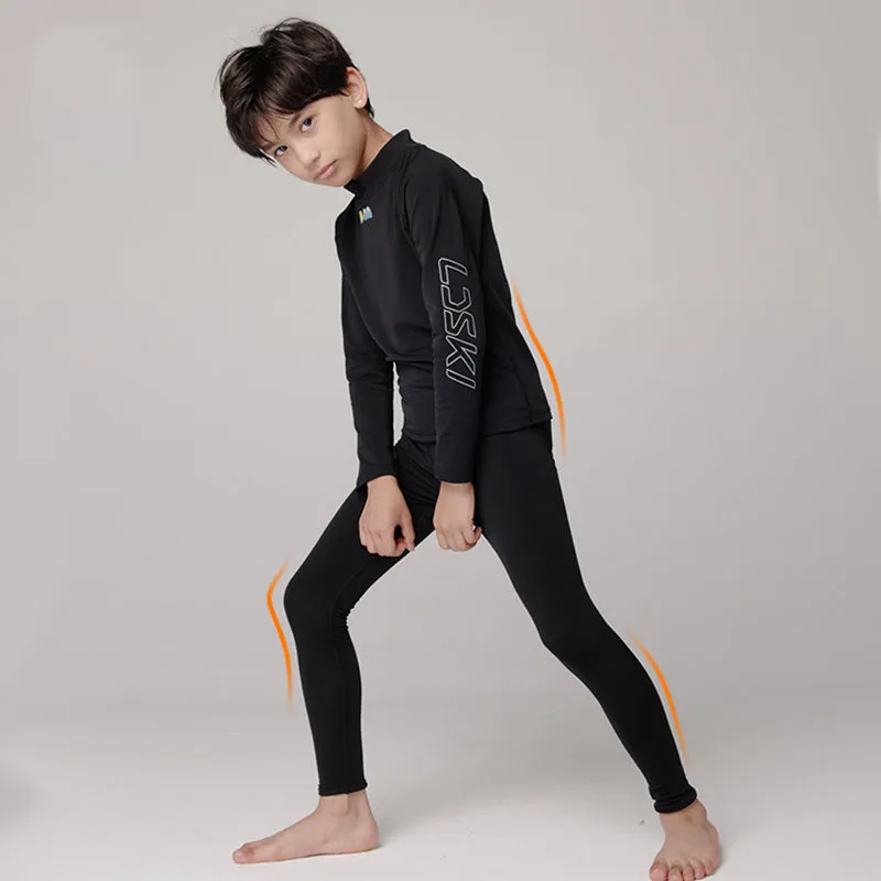 LD Ski Kids Athletic Base Layer Compression Underwear Set 2pcs Thermal Long