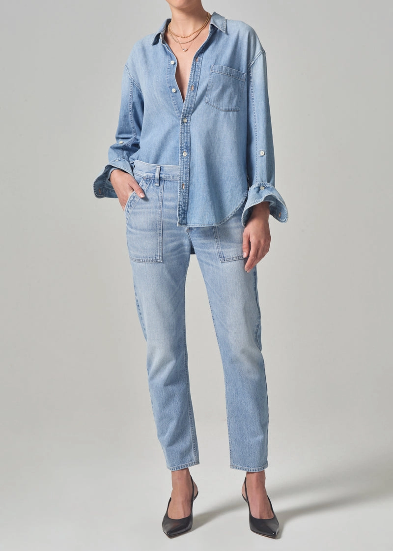 Fashionable Waist Leah Cargo in Pinpoint