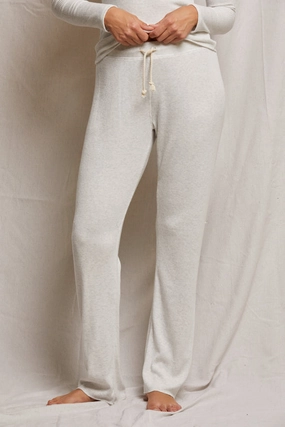 Friction Resistant Fabric Modern Relaxed Leann Sweater Rib Straight Leg Pant in Ash