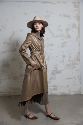 Leila Coat Bound Edges Eco Friendly Blend