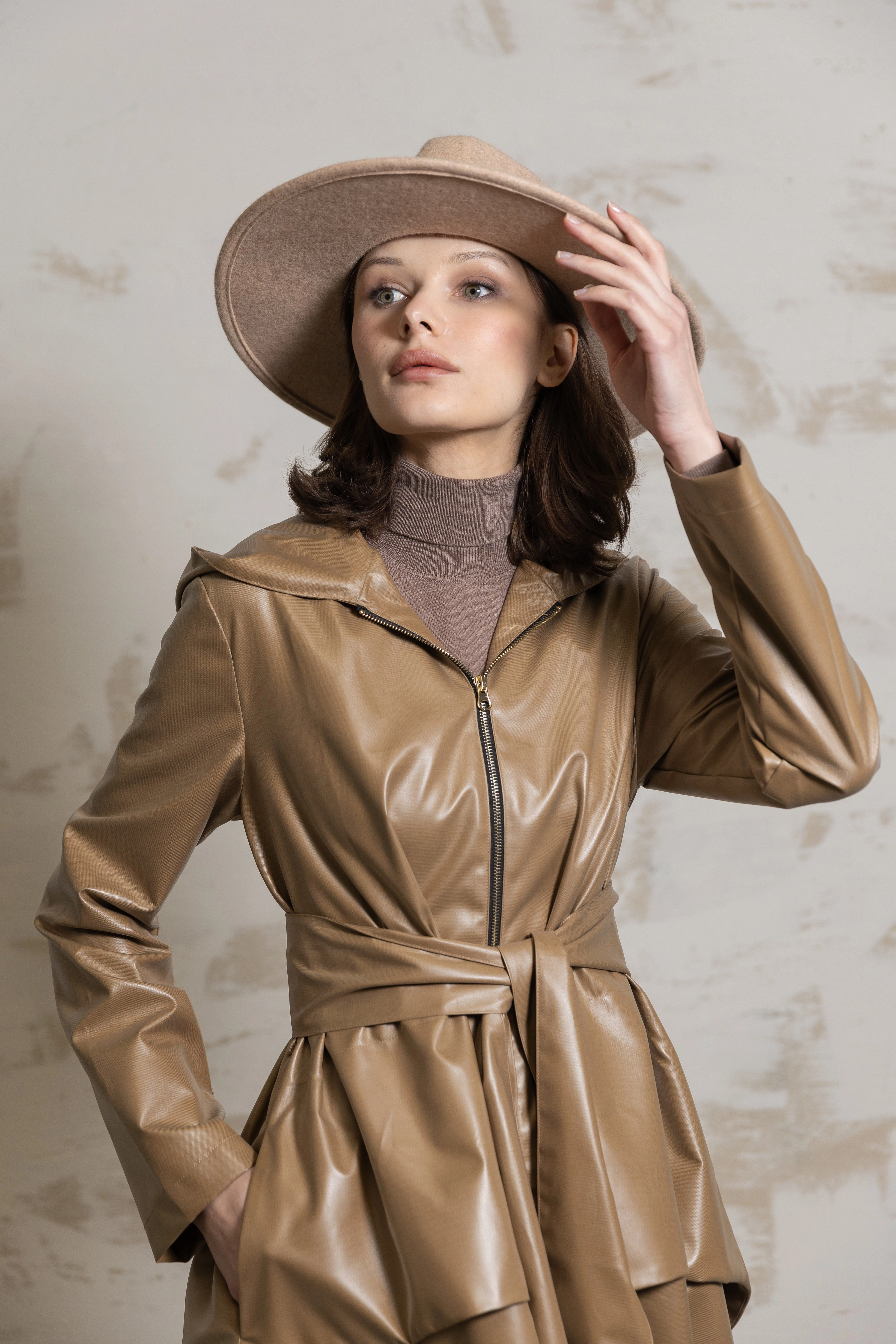 Leila Coat Lightweight Weave Material