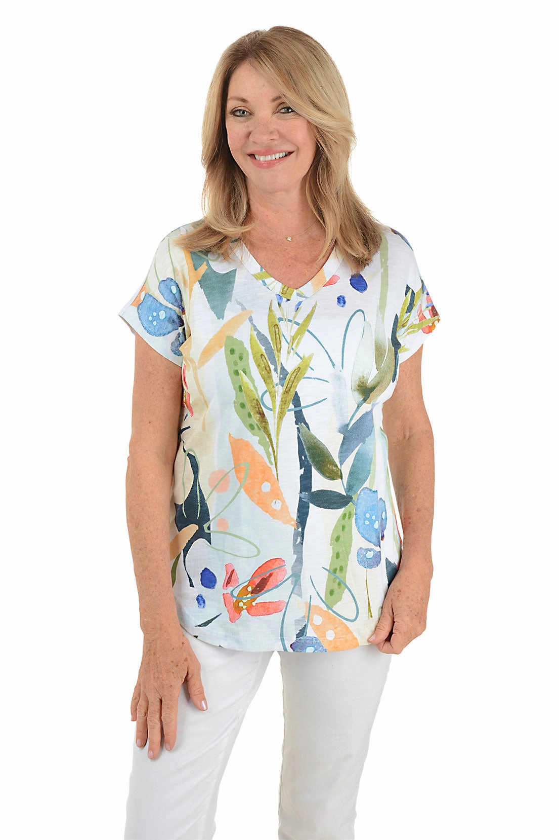 Lemonade V-Neck Short Sleeve Tee Airflow Vents
