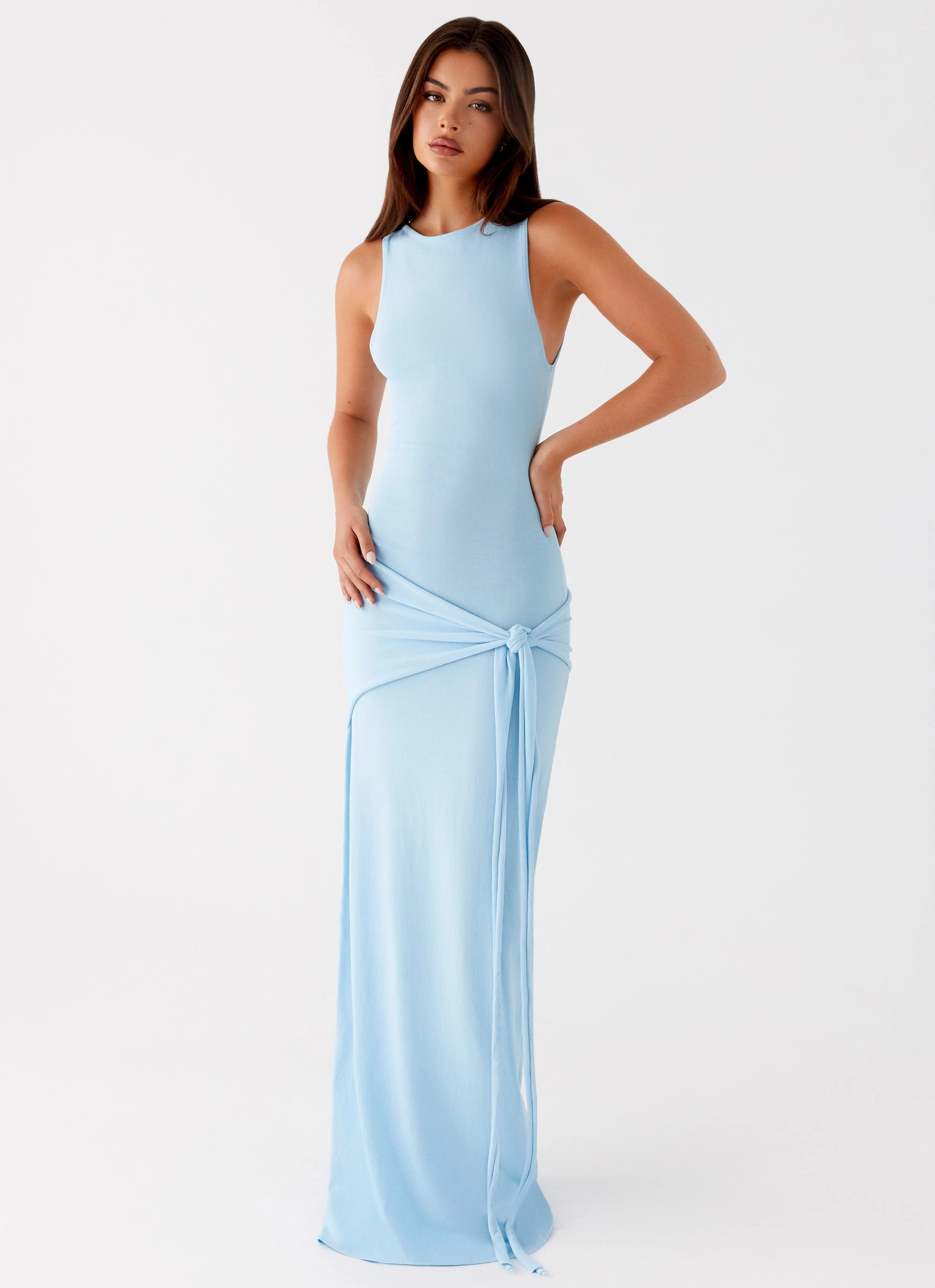 Leona Maxi Dress - Turquoise Cozy Style Evening-Wear