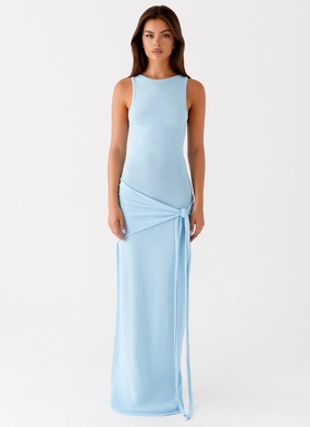 Leona Maxi Dress - Turquoise Form Fit Quick Elegance