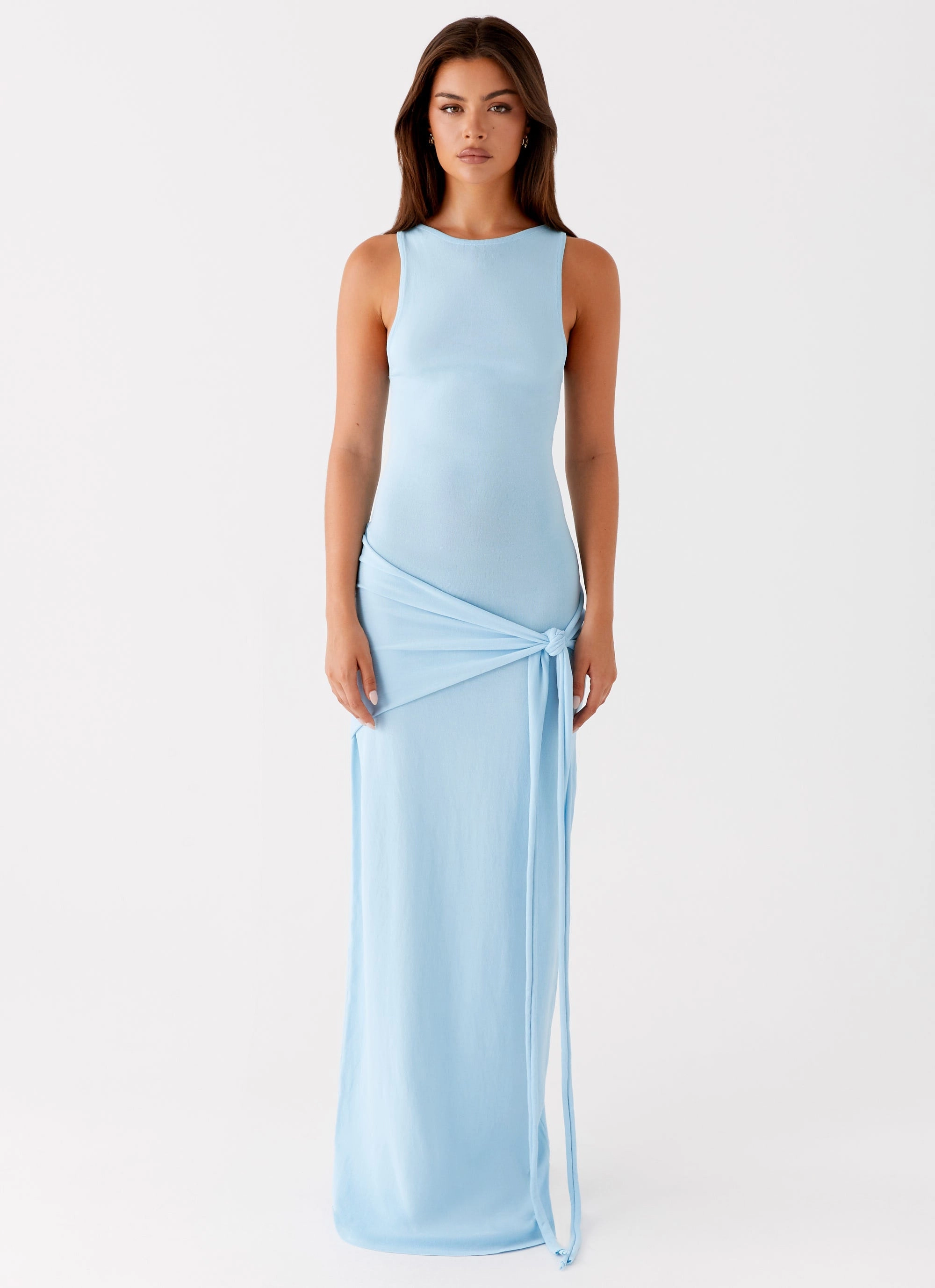 Leona Maxi Dress - Turquoise Form Fit Quick Elegance