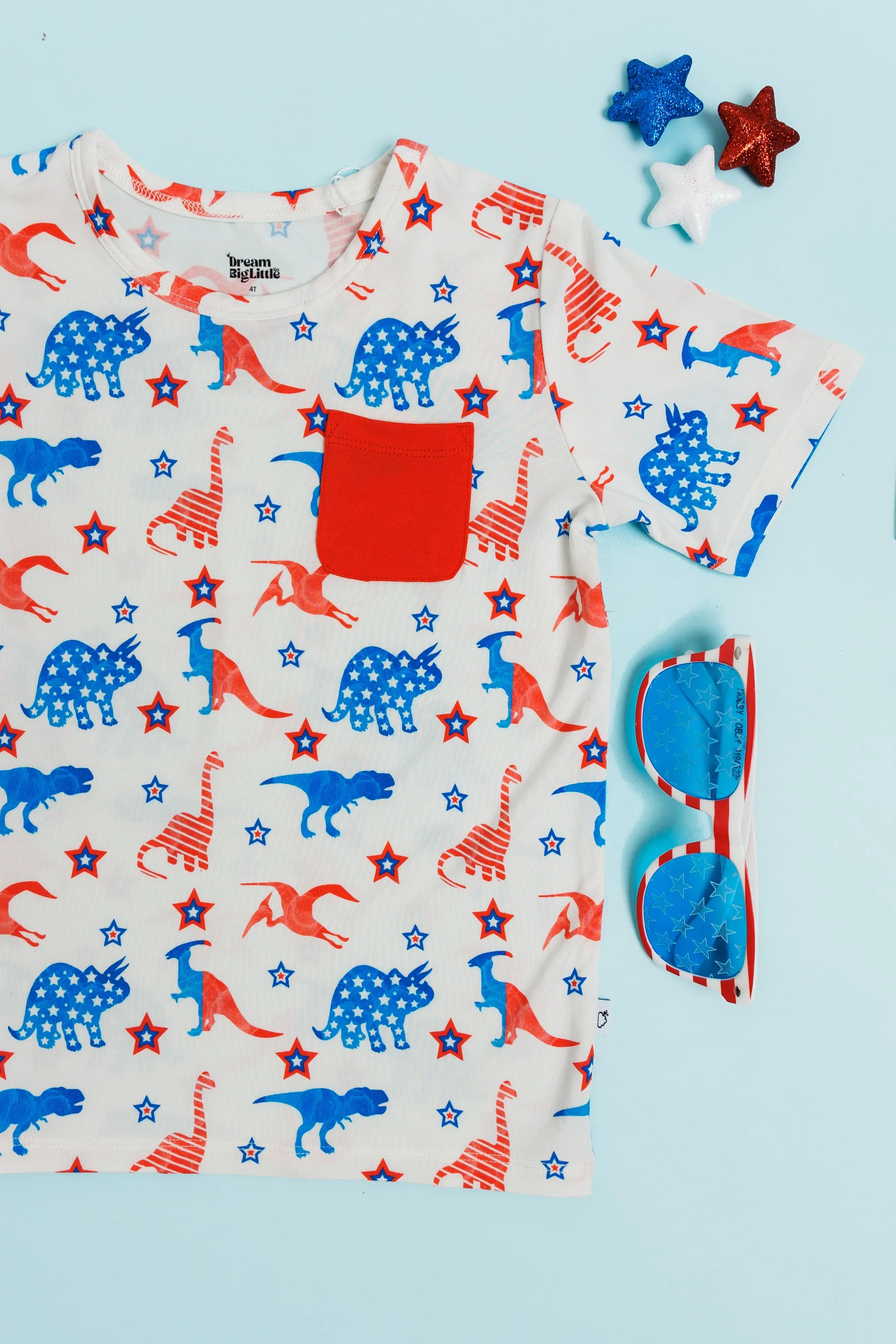 LET FREEDOM RAWR DREAM POCKET TEE