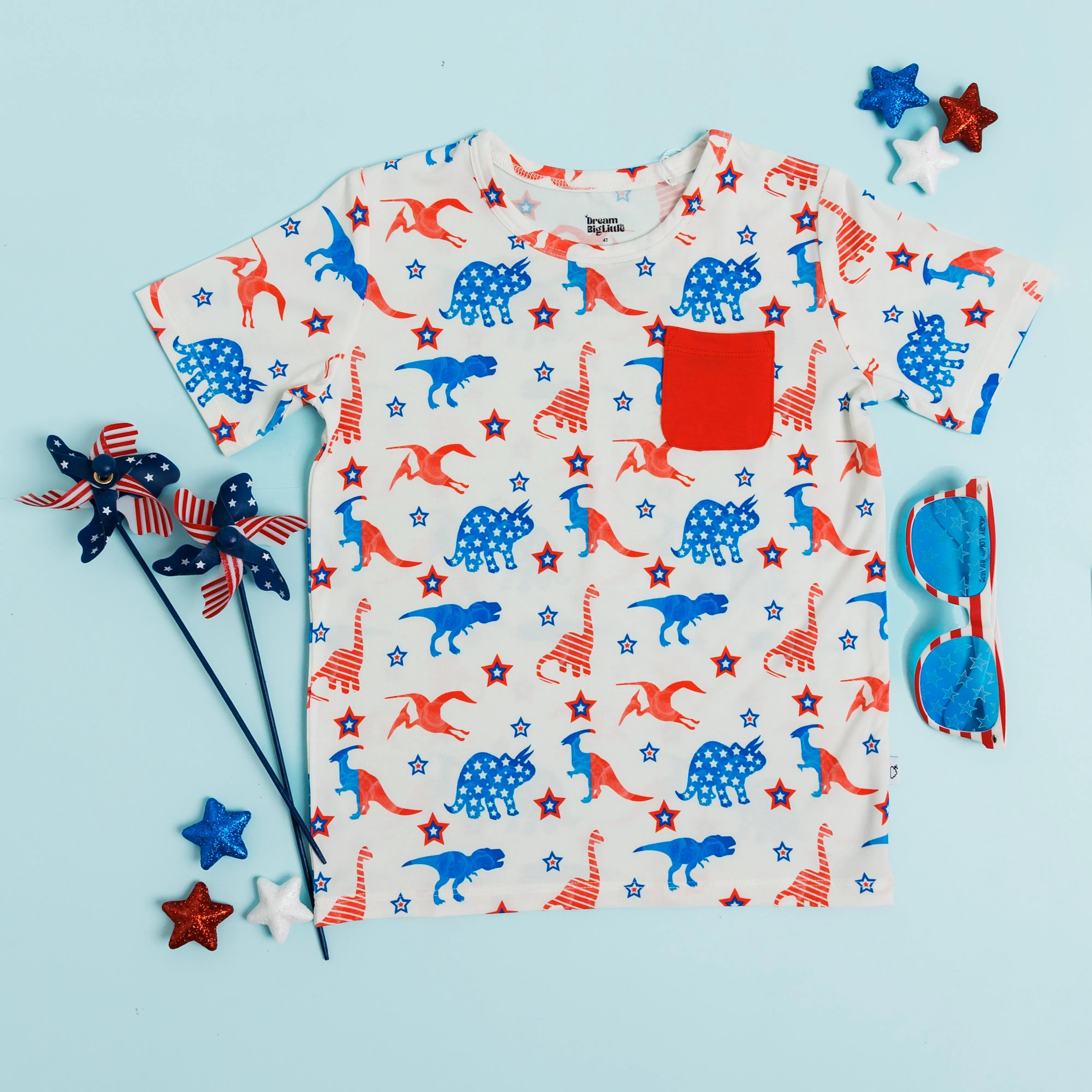 LET FREEDOM RAWR DREAM POCKET TEE