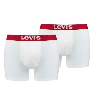 Levi's 2 Pack Solid Basic Boxer Brief - White/White