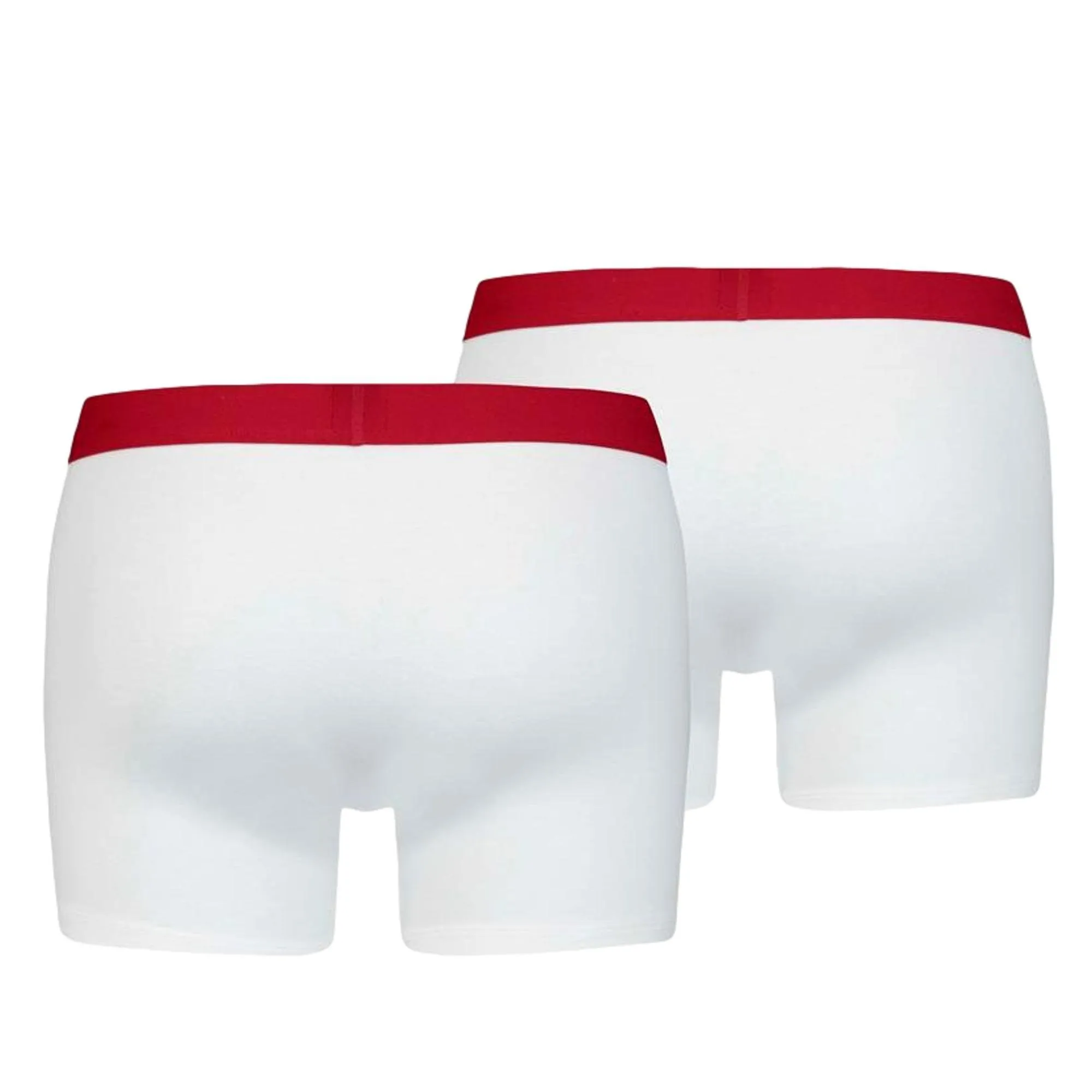 Levi's 2 Pack Solid Basic Boxer Brief - White/White