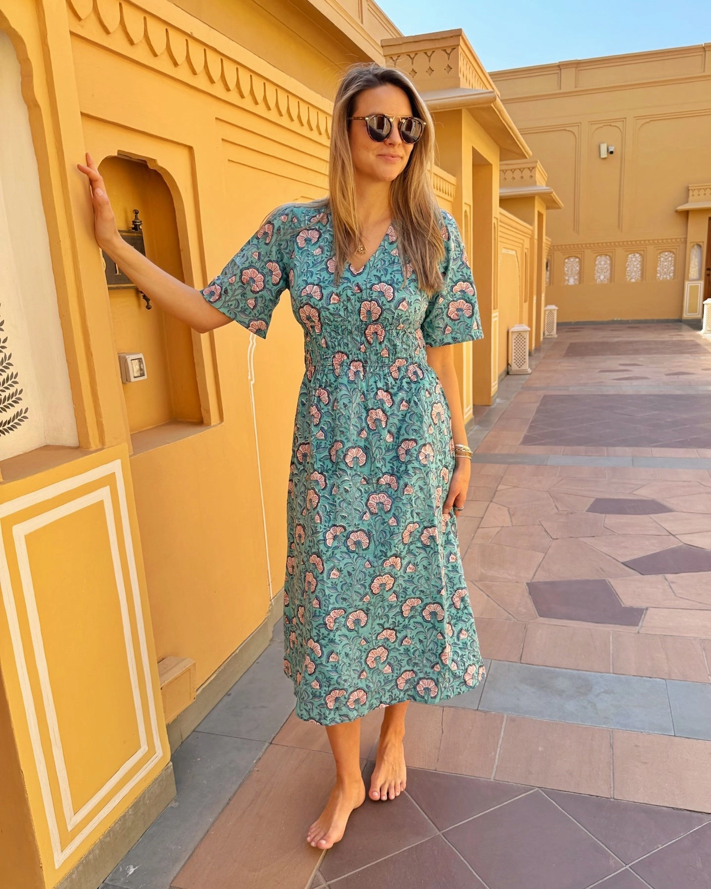 Flattering Shape Wear Relaxed Finish Lexington Dress Teal tango