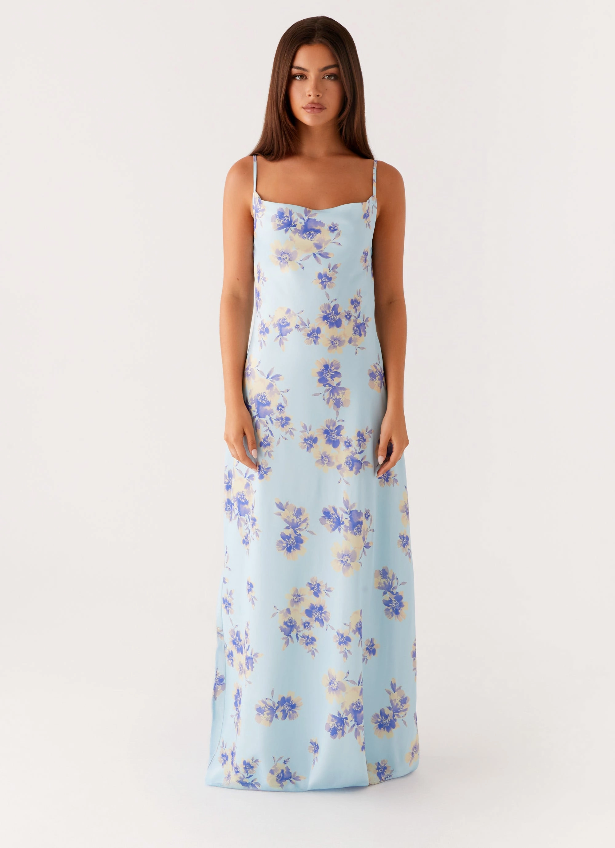 Festival-Ready Liana Cowl Maxi Dress - Print