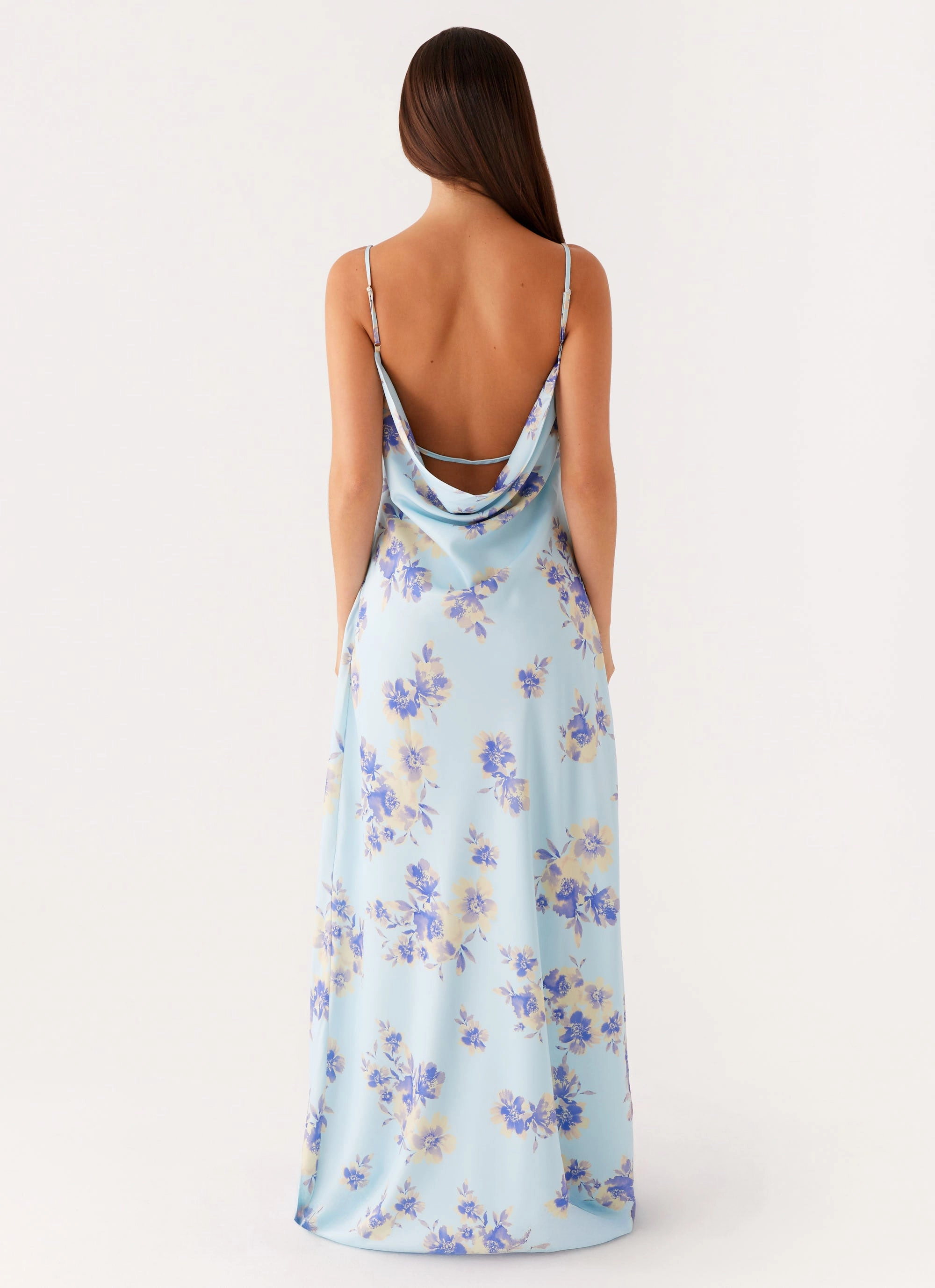 Neutral Aesthetic Casual Feel Liana Cowl Maxi Dress - Print