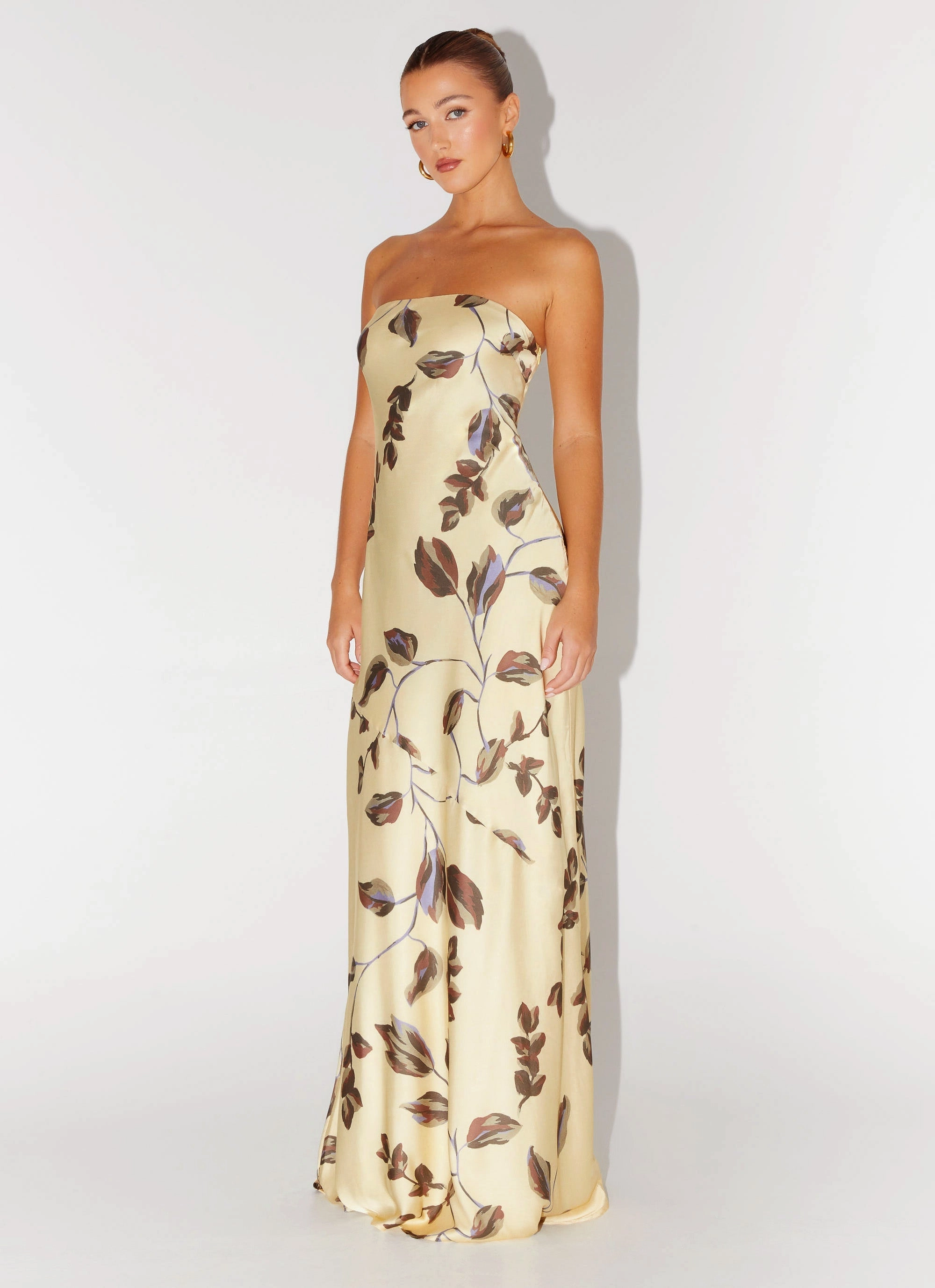 Alisa Strapless Maxi Dress - Buttercream Bliss City Ready