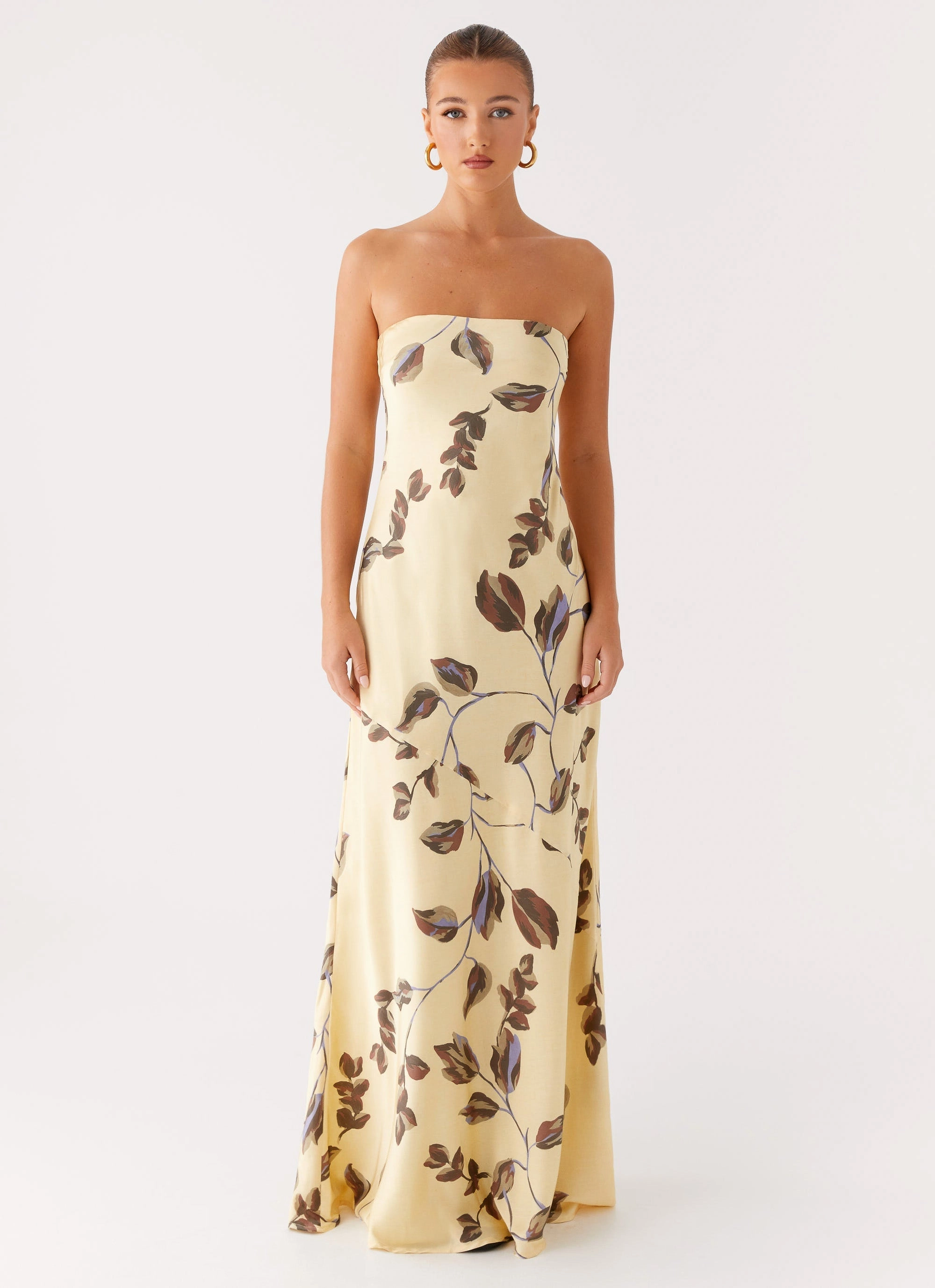 Alisa Strapless Maxi Dress - Buttercream Bliss Modern Soft