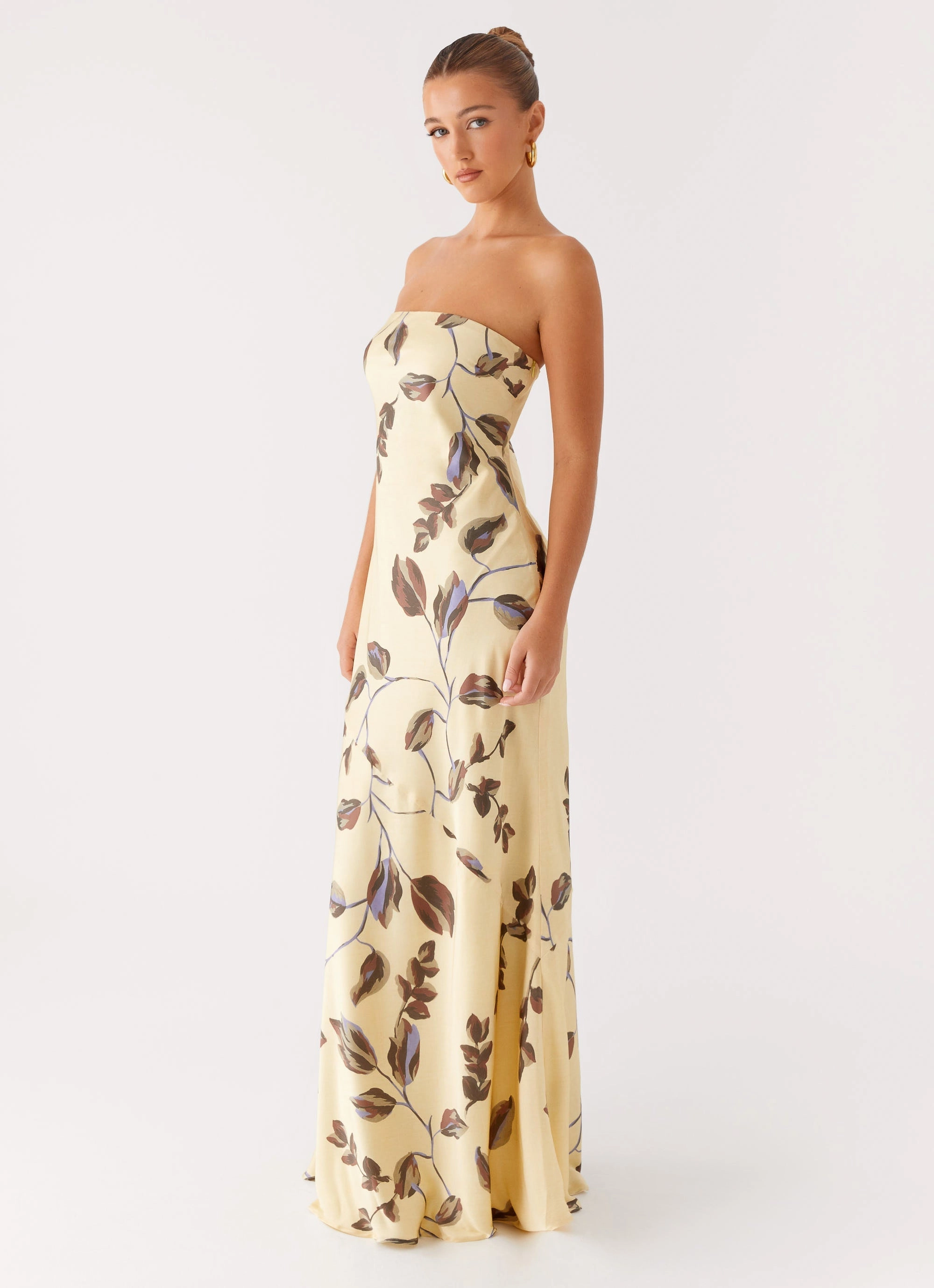 Alisa Strapless Maxi Dress - Buttercream Bliss Modern Design Breeze Grace