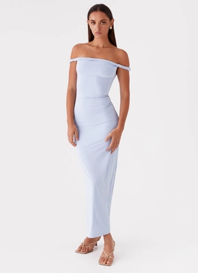 Comfort waistband Arabella Twist Shoulder Maxi Dress - Blue