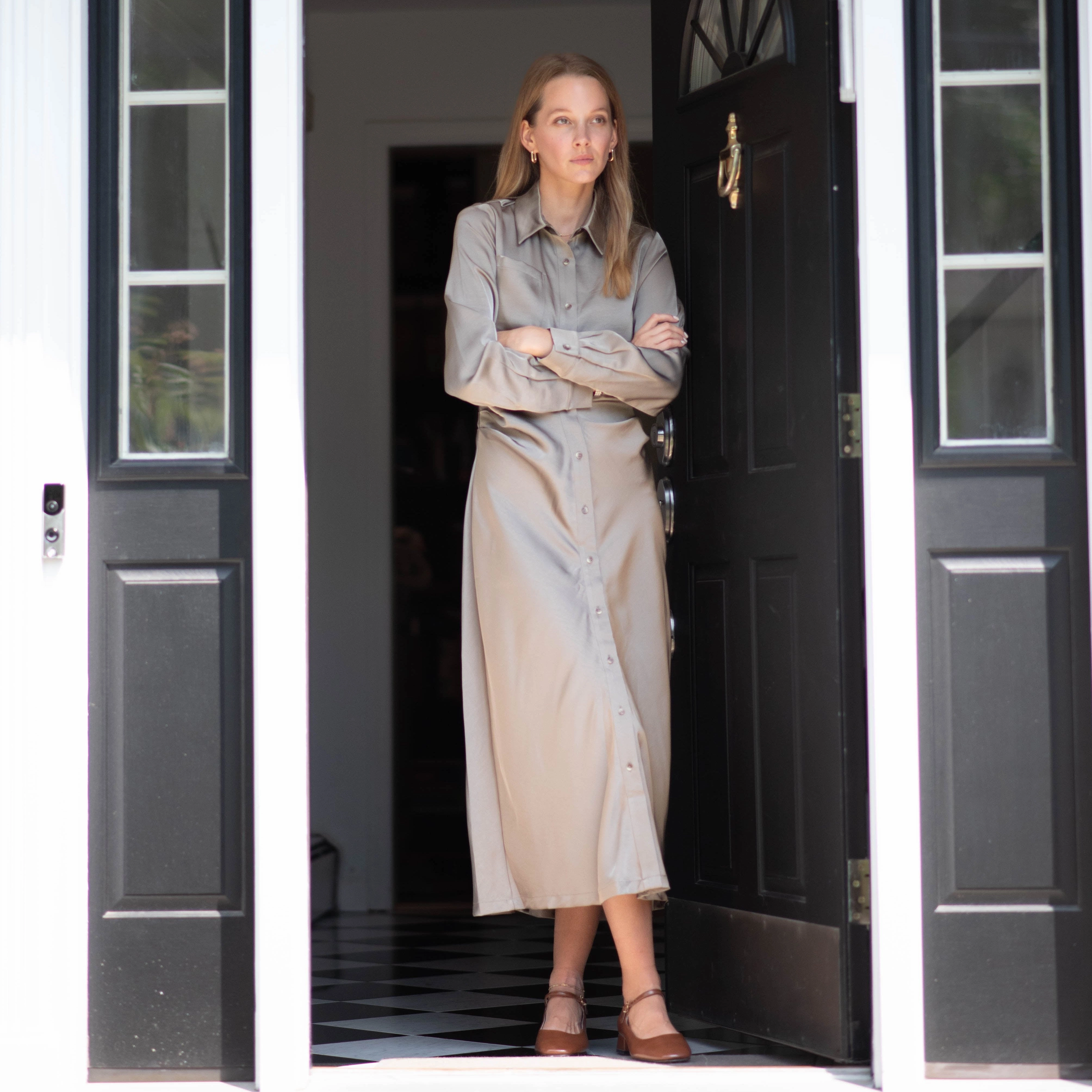 All Season Jolie satin dress [Final Sale]