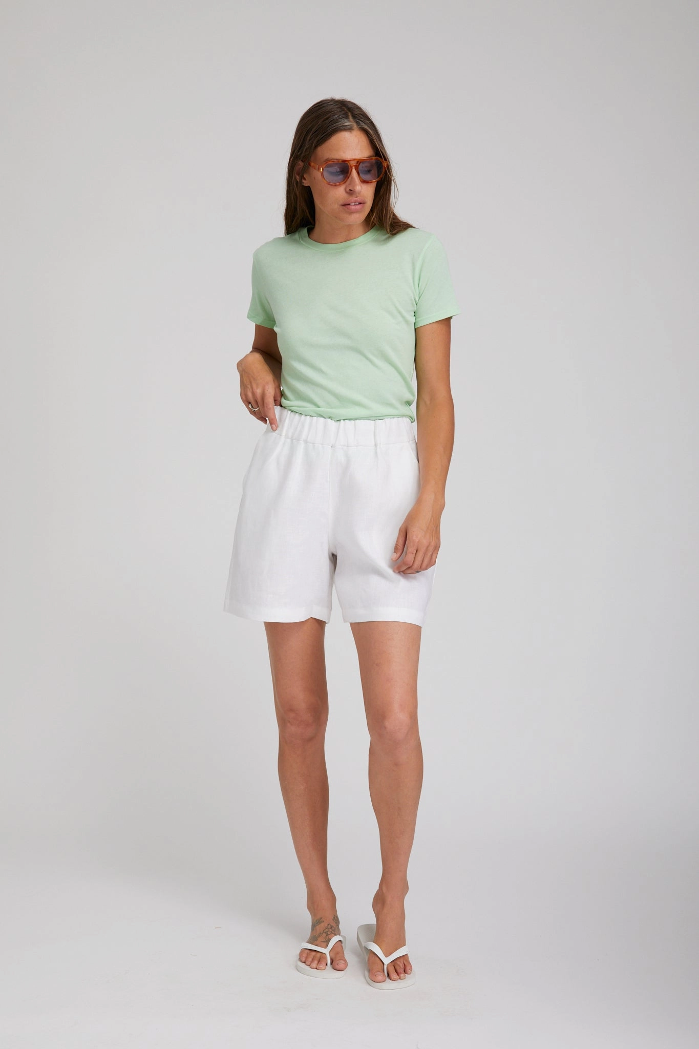 Light Green Cotton Baby Tee Odor Resistant Fabric
