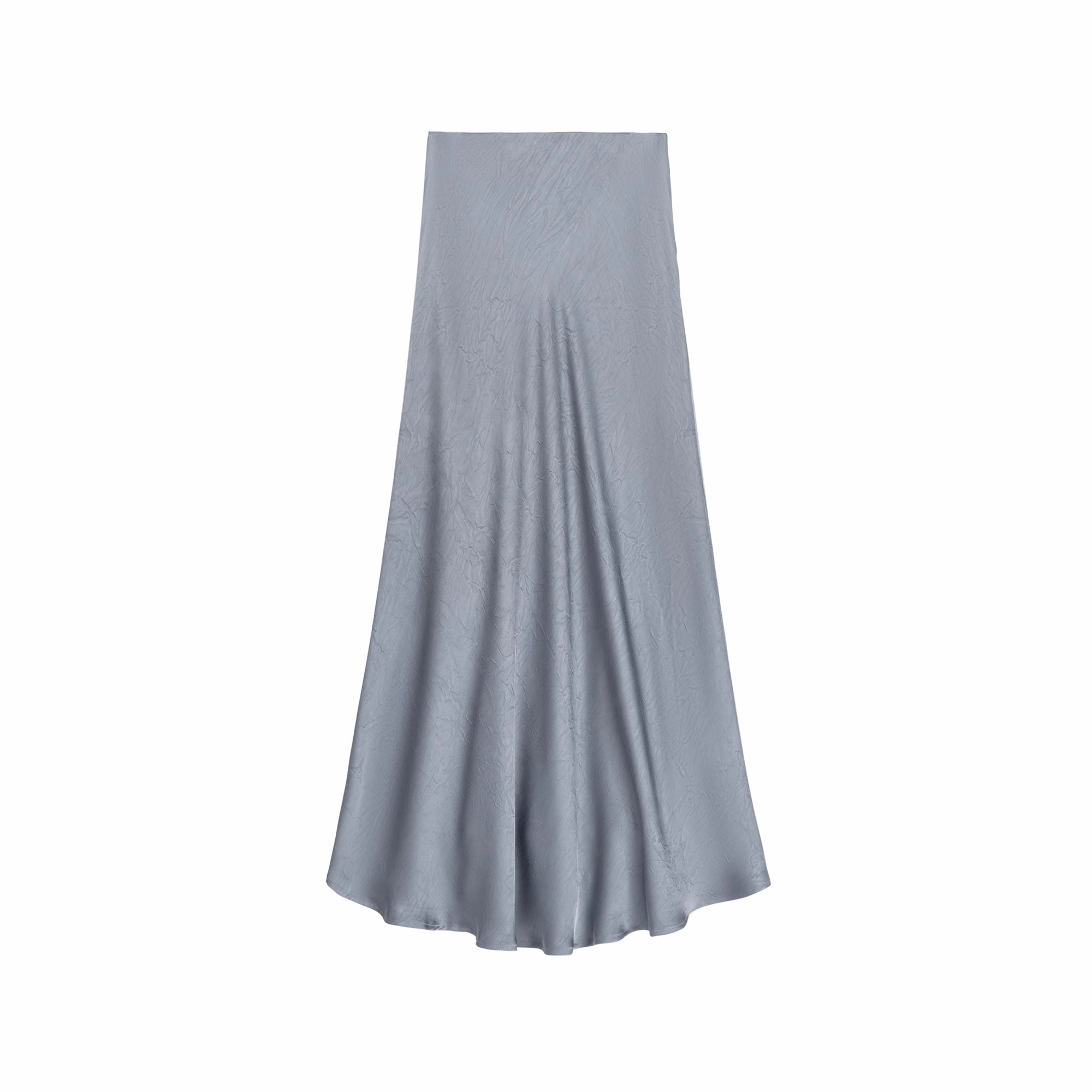 Subtle Detail Simple Comfort Crinkle Slip Skirt | Gray