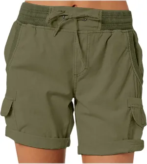 Lightweight Hiking Shorts Women Plus Size Summer Trendy Cargo Shorts Althletic Workout Bermuda Shorts with Pockets