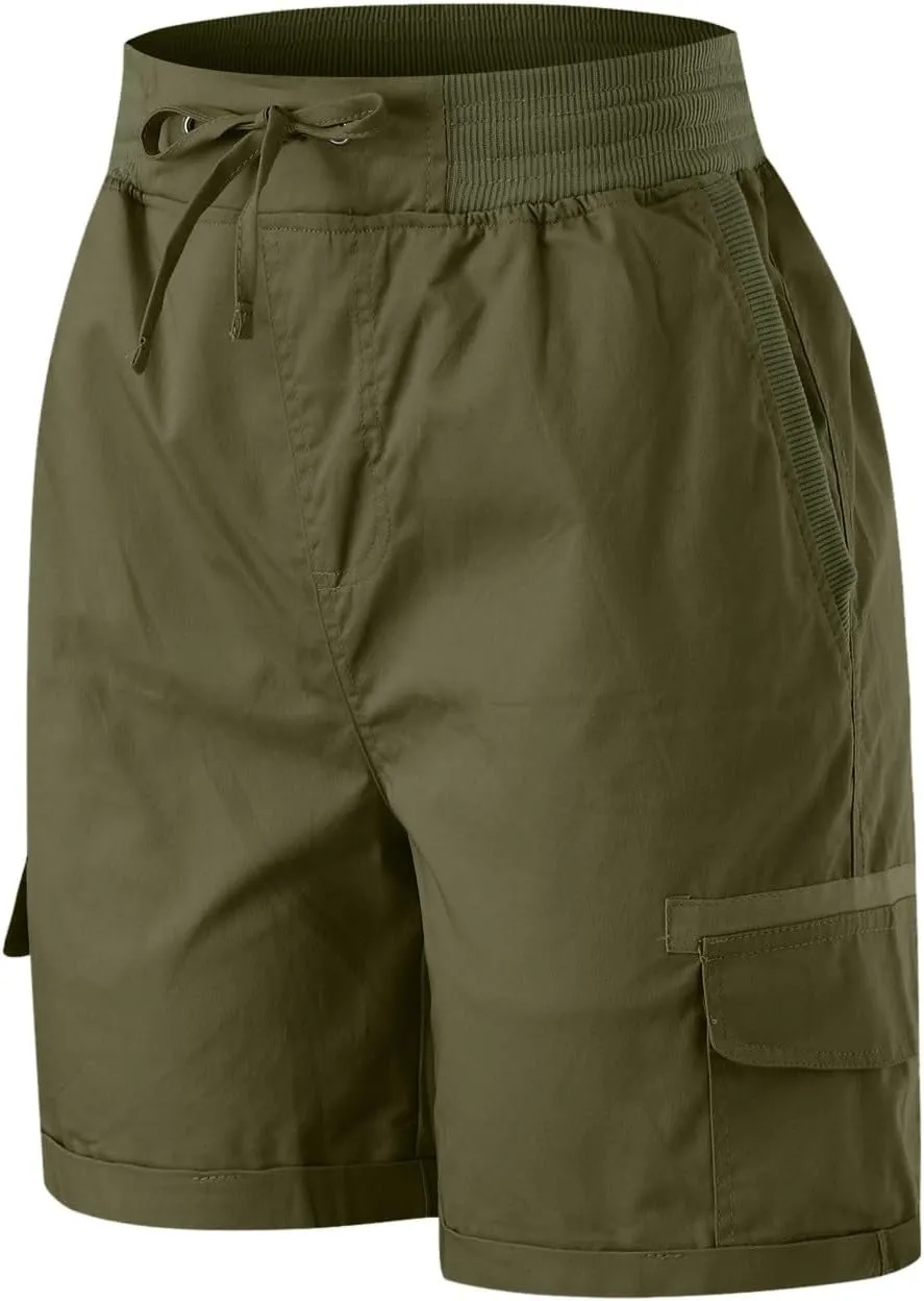Lightweight Hiking Shorts Women Plus Size Summer Trendy Cargo Shorts Althletic Workout Bermuda Shorts with Pockets