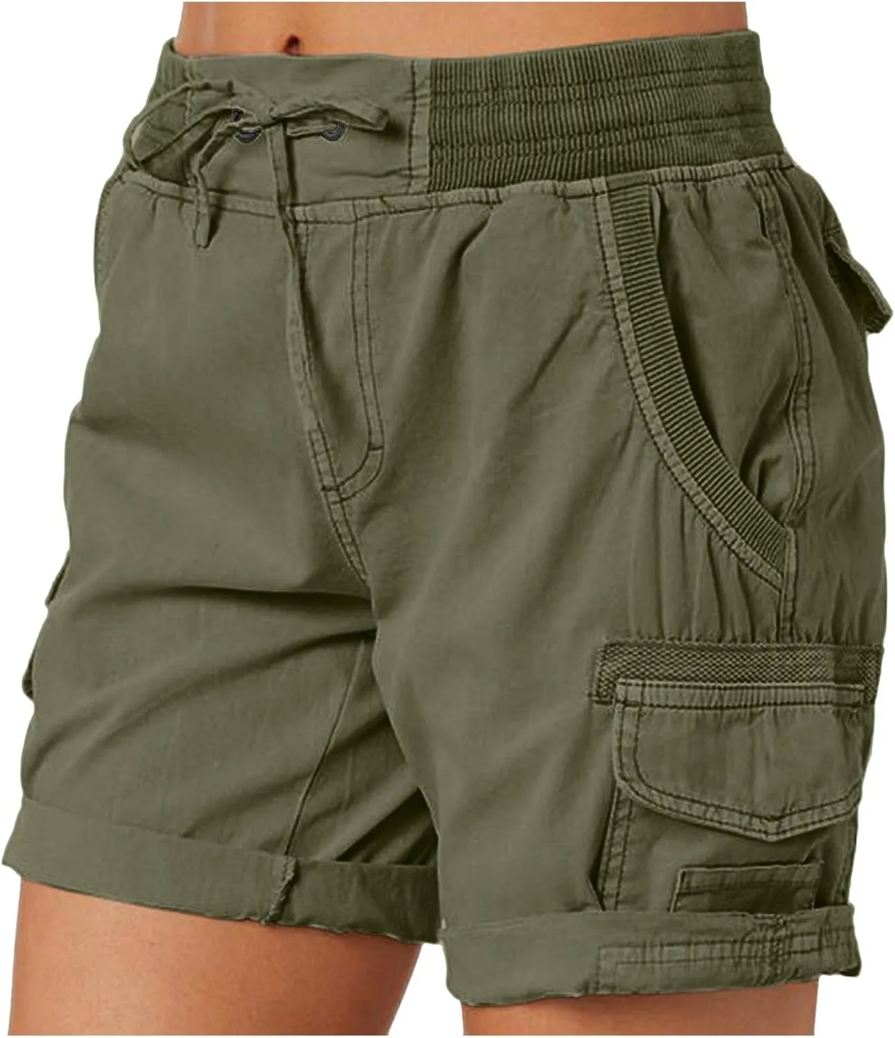 Lightweight Hiking Shorts Women Plus Size Summer Trendy Cargo Shorts Althletic Workout Bermuda Shorts with Pockets