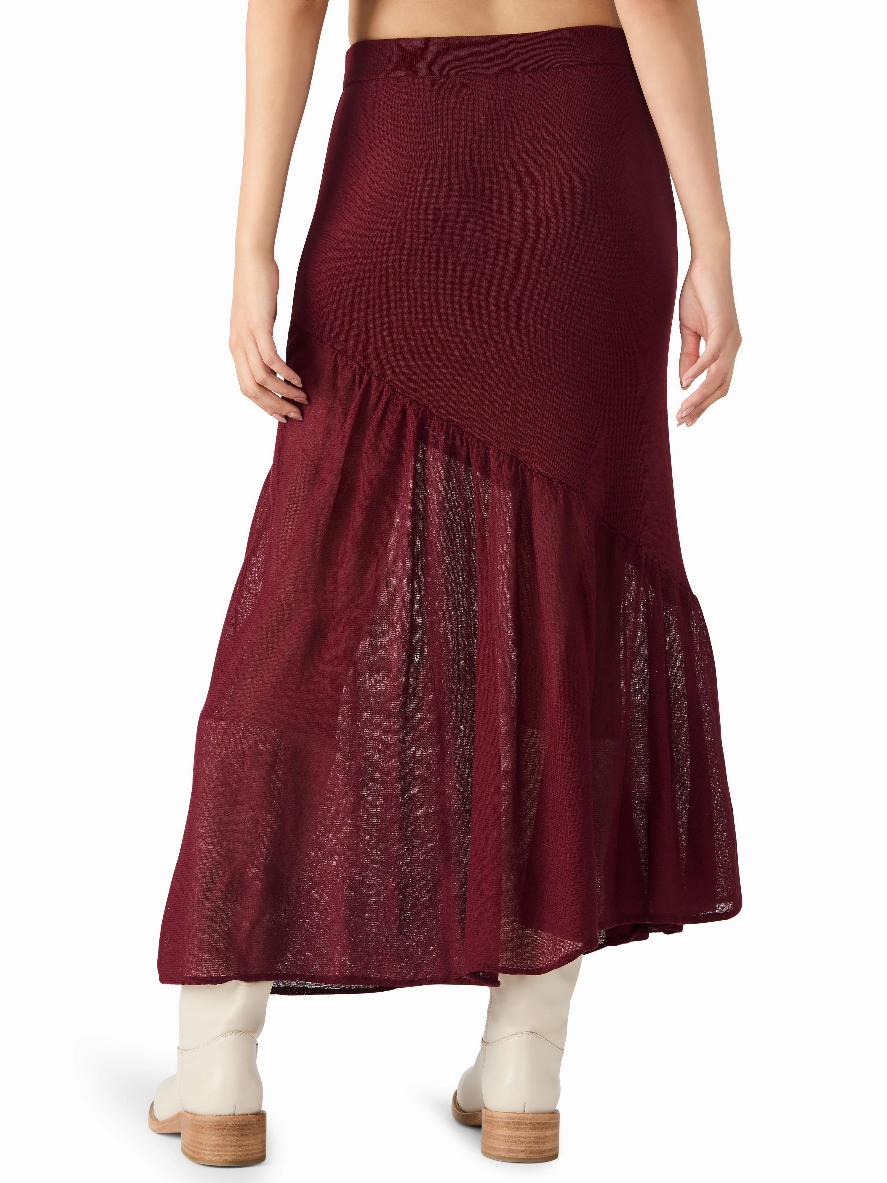 Aneira Skirt in Wine Daily Mood Easy Layer