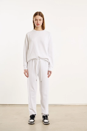 White Raglan Sweater Trendy Shirt