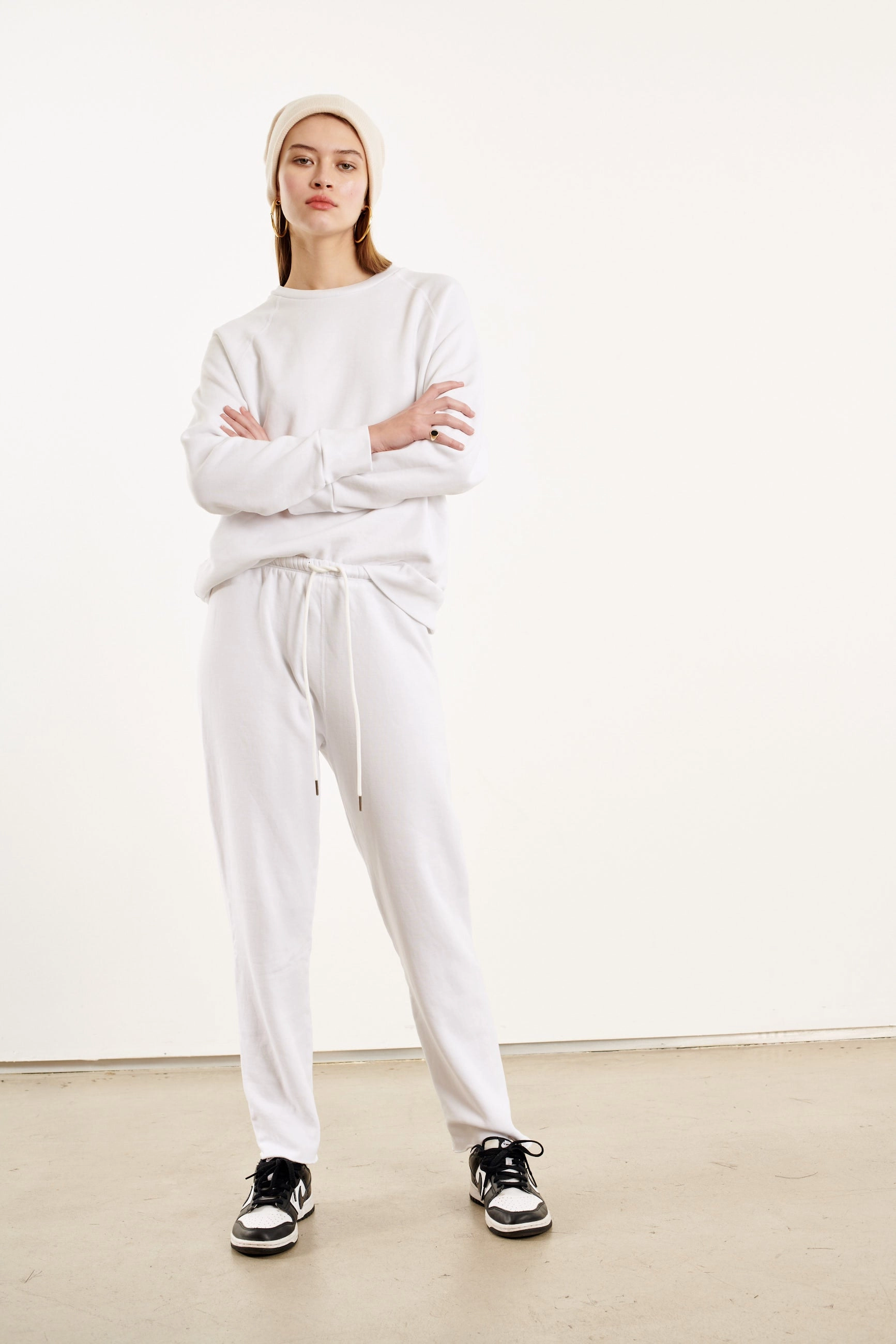 White Raglan Sweater UVProtective Coating