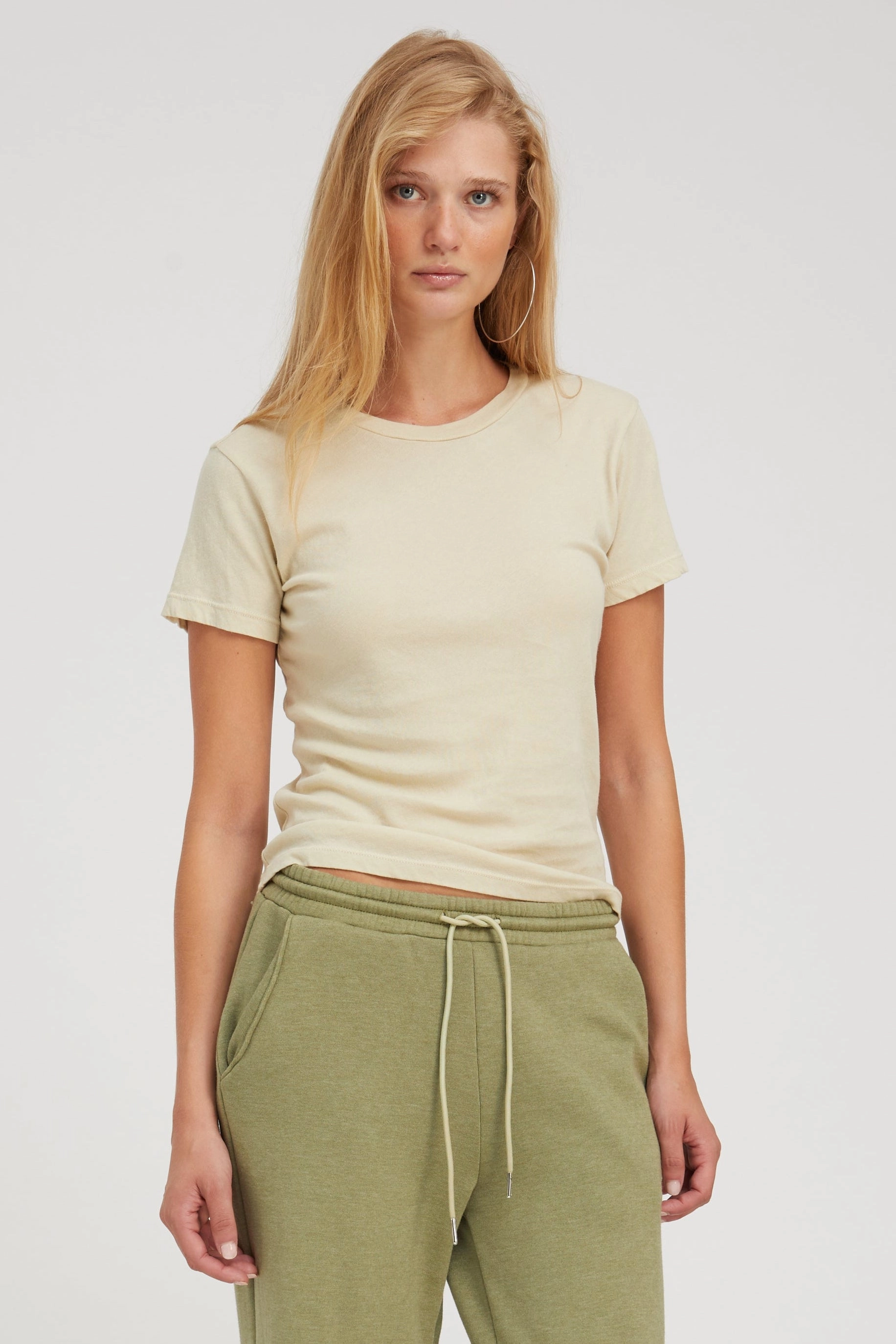 Pistachio Cotton Baby Tee Multi Panel Construction UVProtection