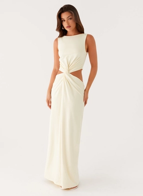 Sharp Design Celebration Wear Lilabelle Twist Maxi Dress - Yellow