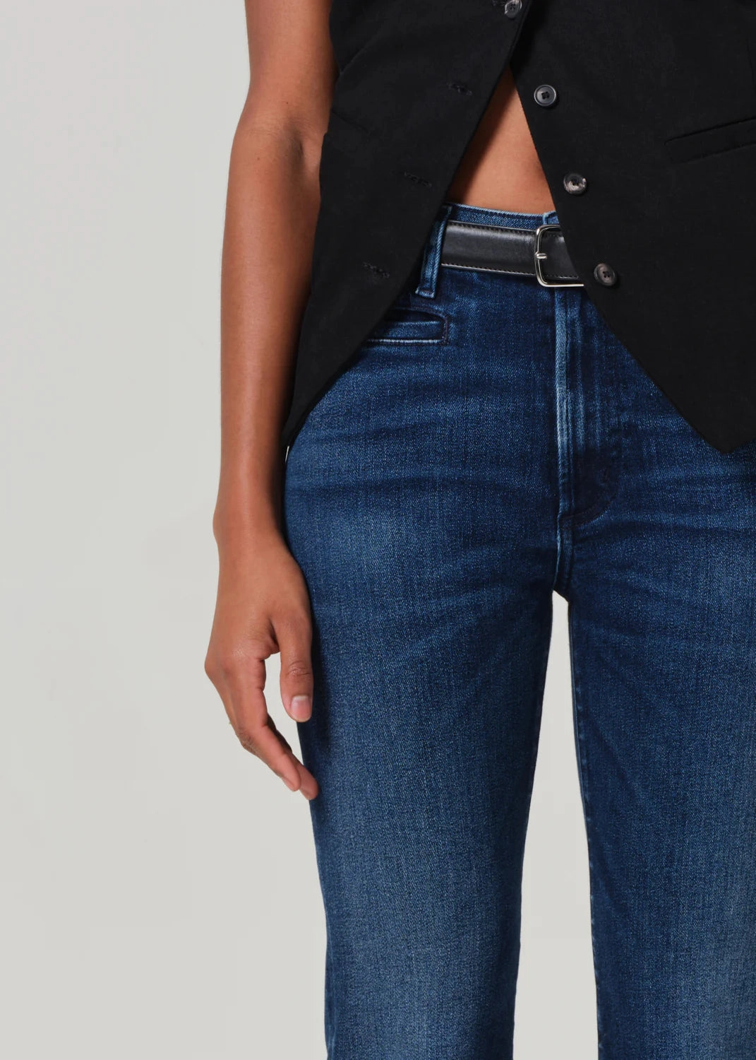 Lilah Flare With Welt Pocket in Marvita Neutral Daily Wear Adult Fashion Breathable Minimalist