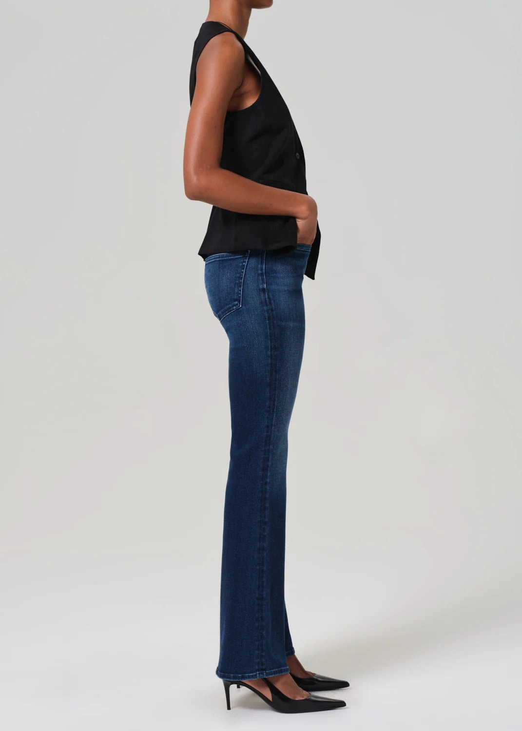 Lilah Flare With Welt Pocket in Marvita Fit Focus
