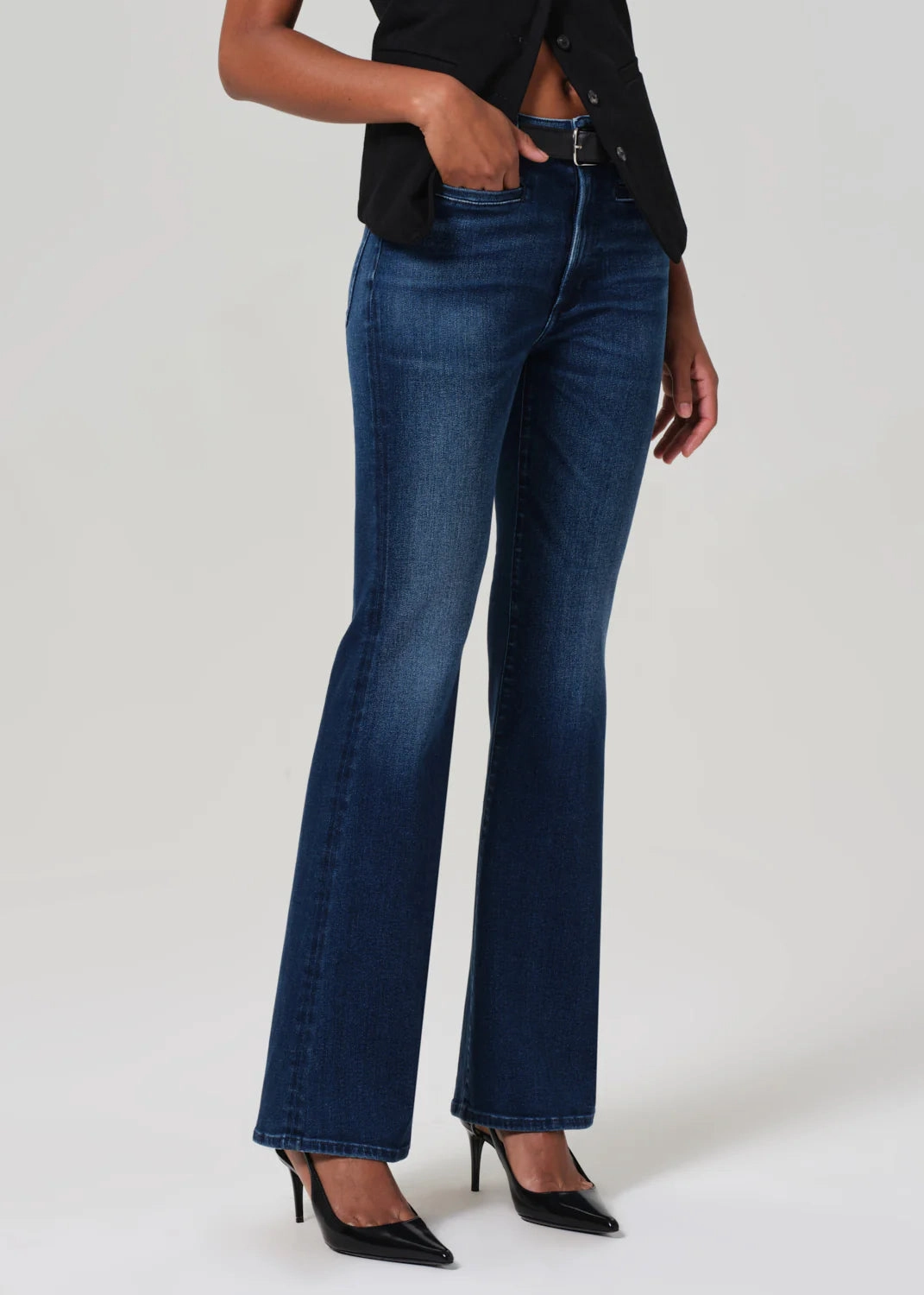 Fashion Lover Versatile Evening Stroll Weekend Getaway Lilah Flare With Welt Pocket in Marvita