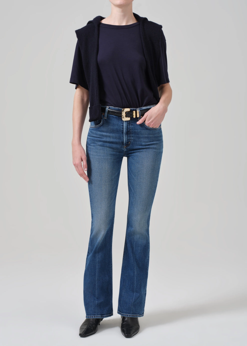 Eco Friendly Date Night Earthy Streetwear Fan Nature Lover Lilah High Rise Bootcut 32.5" in Abalone