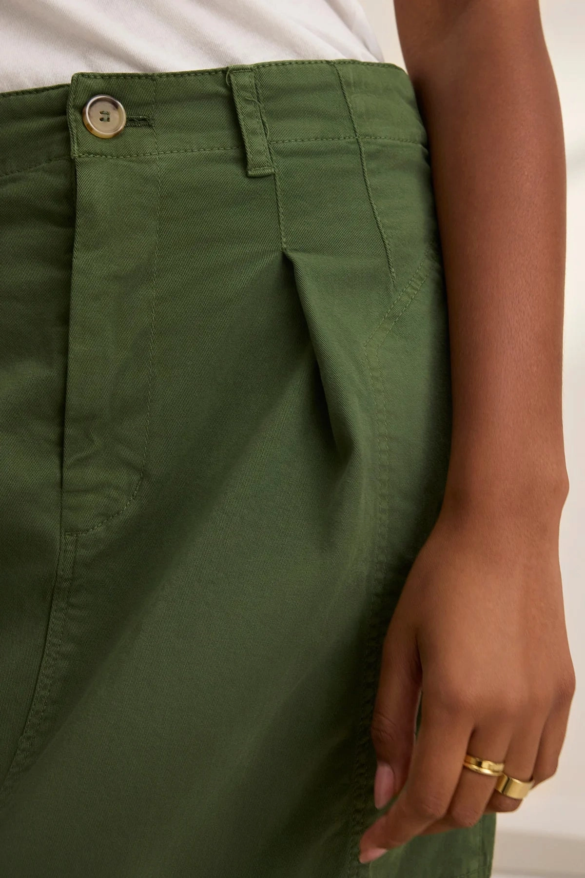 Lilian Skirt in Olive Stylist Pick Refined Finish